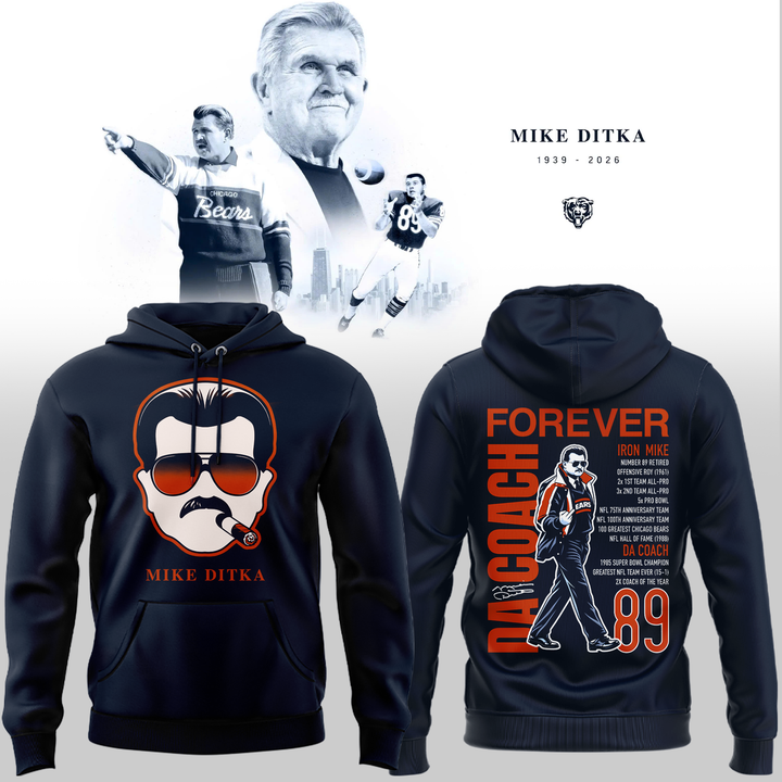 Mike Ditka Chicago Bears In Loving Memory Limited Edition Hoodie