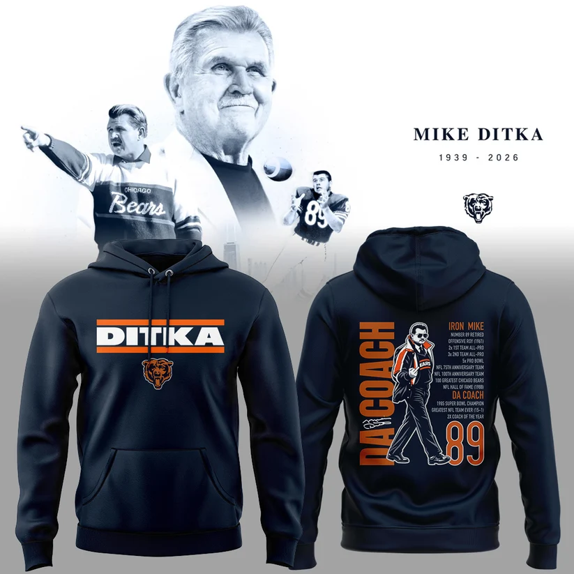 Mike Ditka Chicago Bears In Loving Memory Limited Edition Hoodie