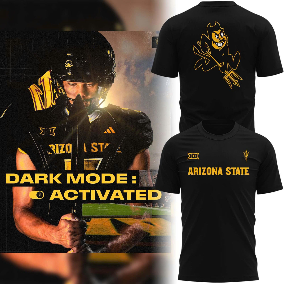 Arizona State Sun Devils Dark Mode T-Shirt