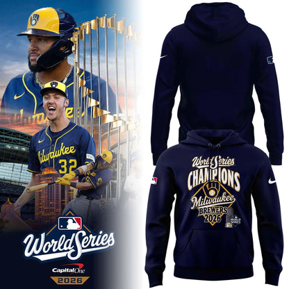 Milwaukee Brewers World Series Champions 2026 Blue Hoodie
