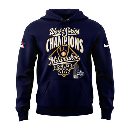 Milwaukee Brewers World Series Champions 2026 Blue Hoodie