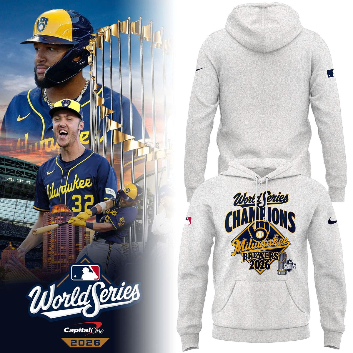 Milwaukee Brewers World Series Champions 2026 Hoodie