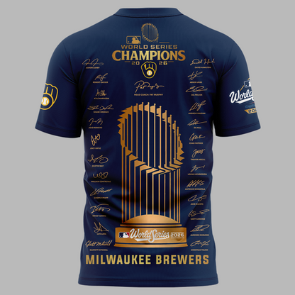 01.Milwaukee Brewers World Series Champions 2026 T-Shirt