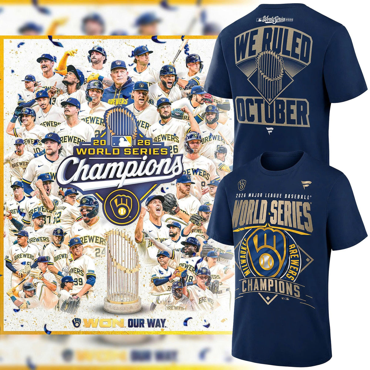 14. Special 2026 World Series Champions Milwaukee Brewers T-Shirt