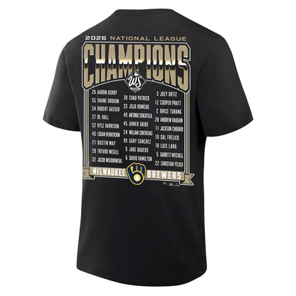 5.Milwaukee Brewers 2026 World Series Champions Locker Room Authentic T-Shirt