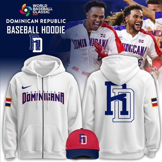 Dominican Republic Baseball 2026 World Baseball Classic Zip Hoodie Limited Edition