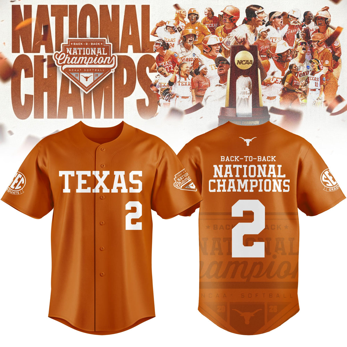 _2026 WCWS Back-To-Back National Champions Jersey
