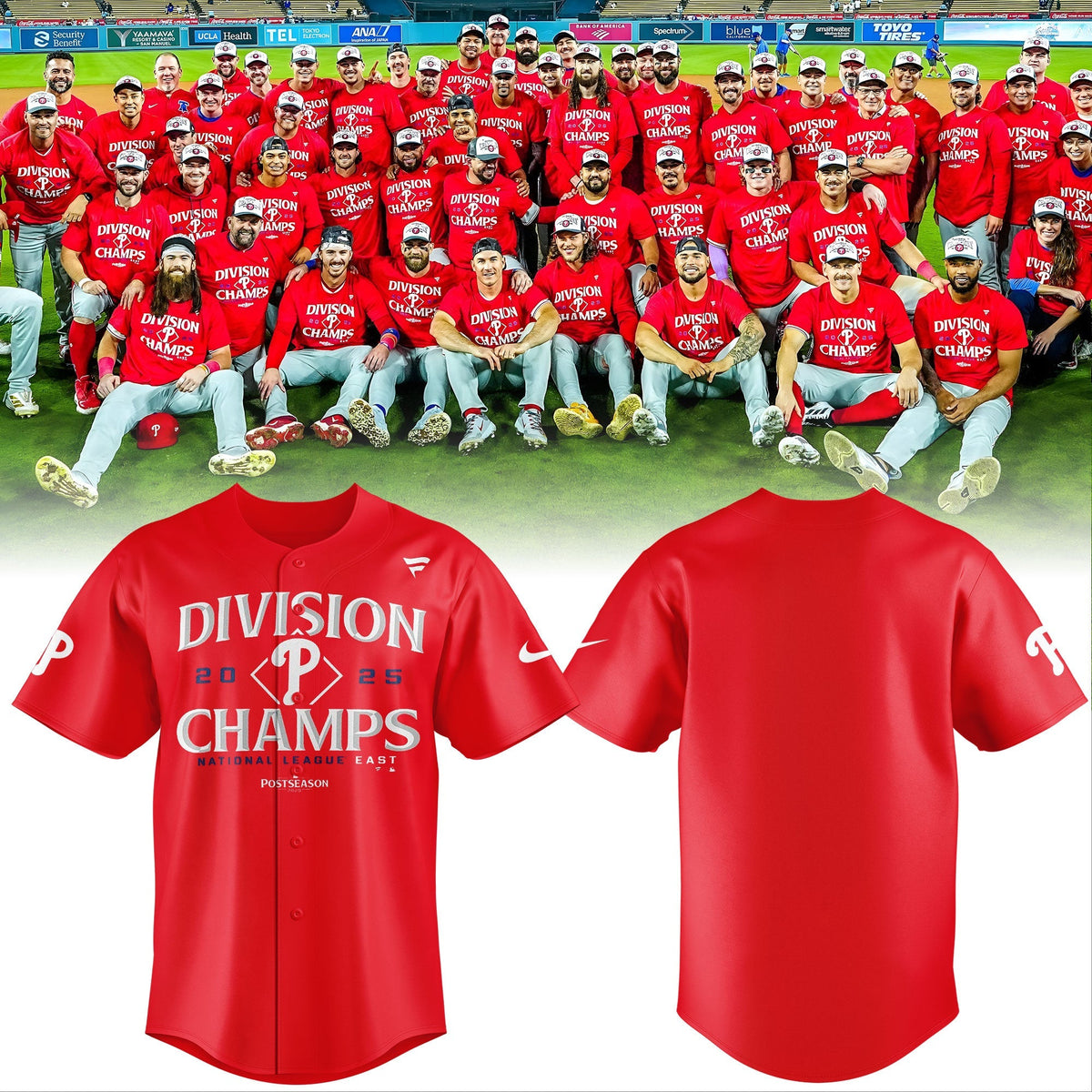 Philadelphia Phillies Baseball Jersey BACK-TO-BACK NL EAST CHAMPIONS