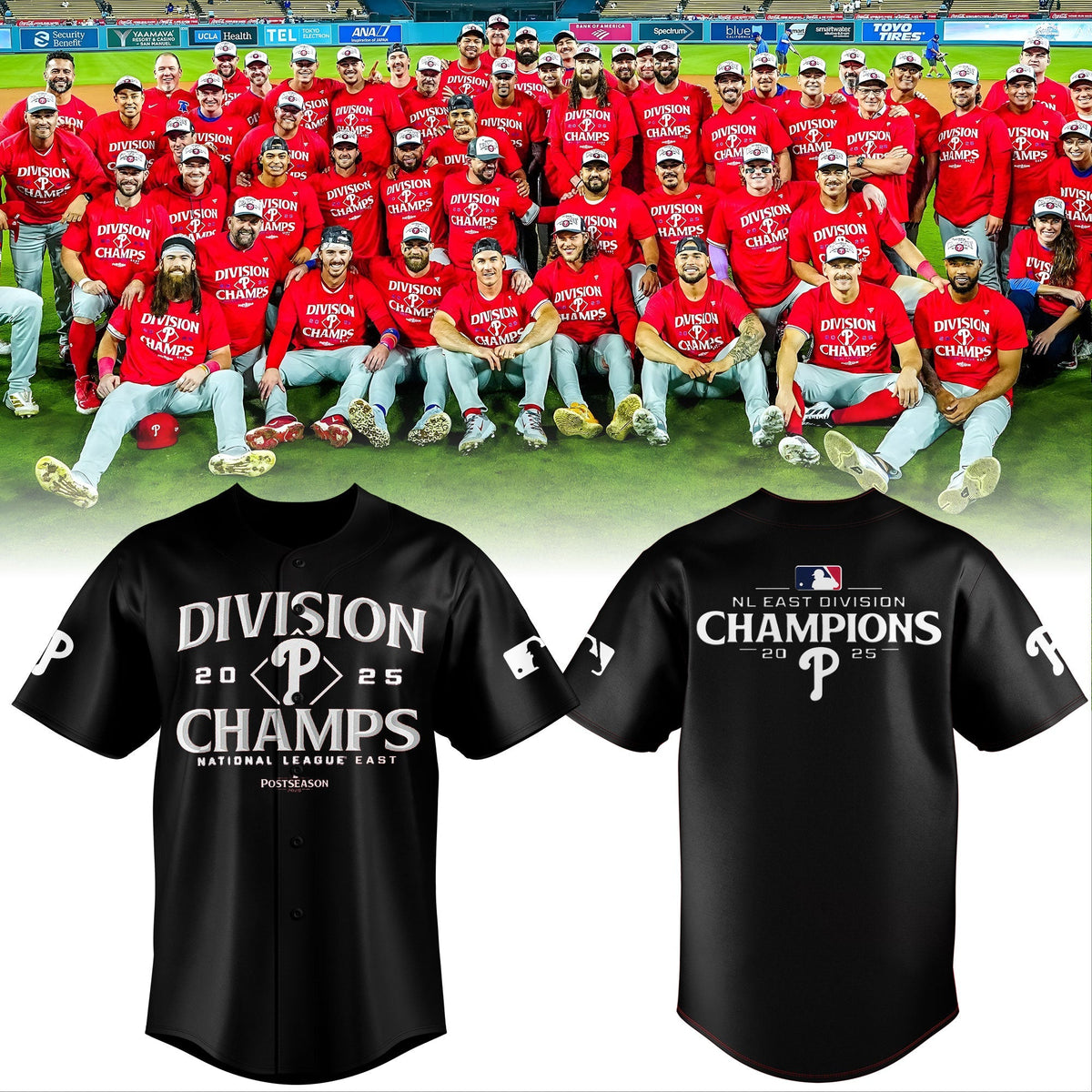 Philadelphia Phillies Baseball Jersey BACK-TO-BACK NL EAST CHAMPIONS