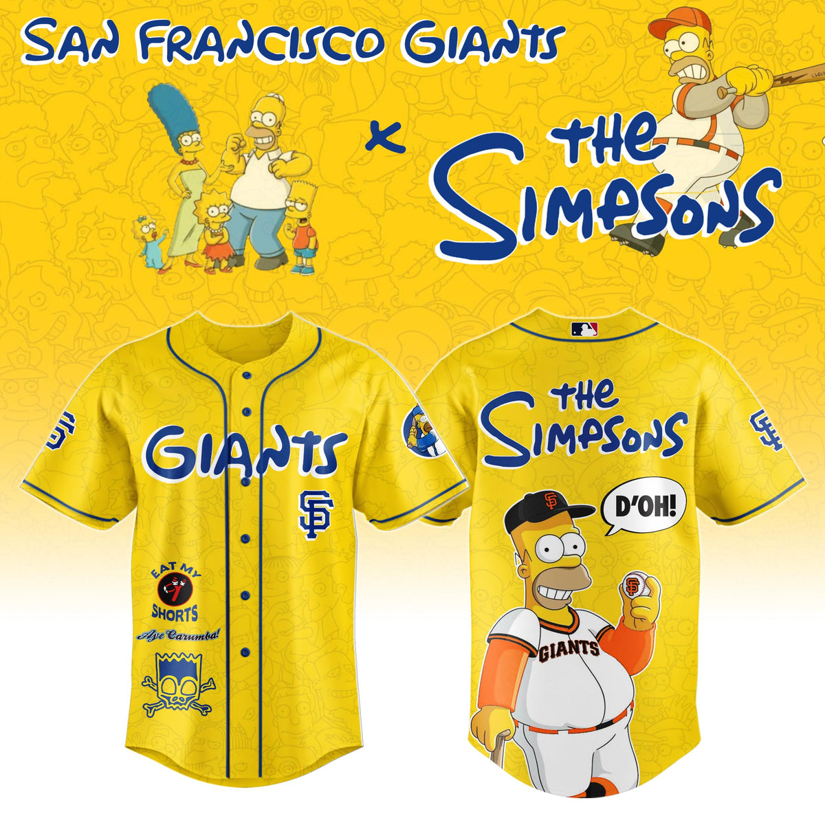 The Simpsons x San Francisco Giants Limited Edition Jersey 2025 Season