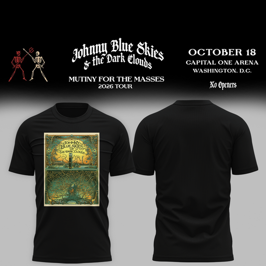 Johnny Blue Skies And The Dark Clouds Washington DC 2026 Event Poster Live At Capital One Arena October 18 2026 Shirt