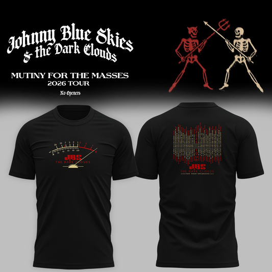 Johnny Blue Dark Clouds - Mutiny for the Masses 2026 Tour T-Shirt