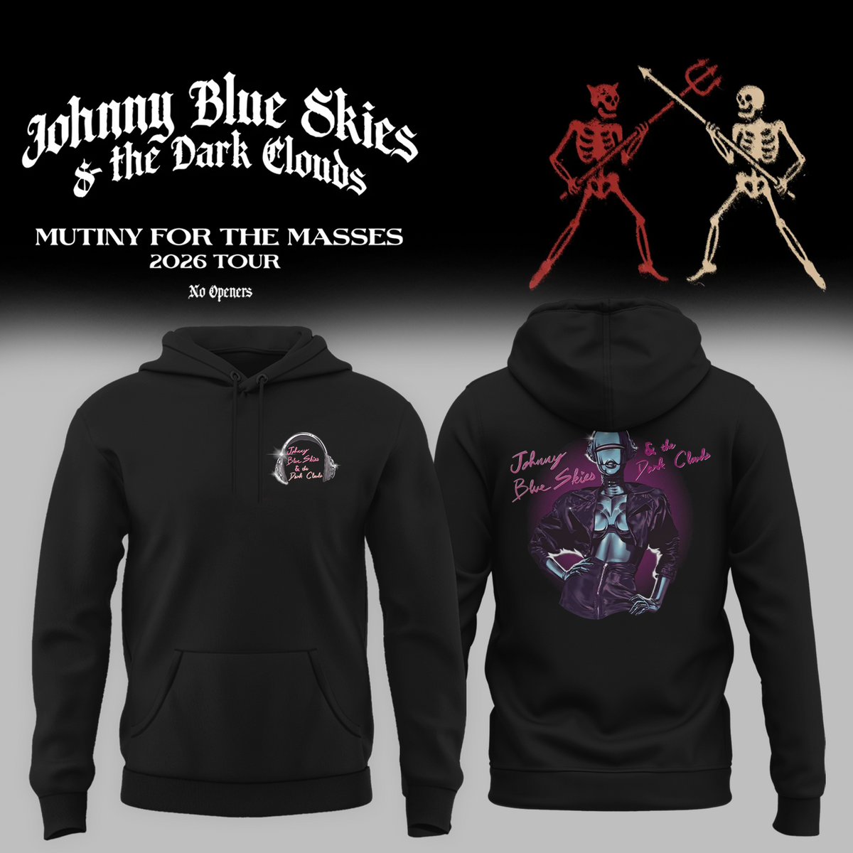 Johnny Blue Skies - Mutiny for the Masses 2026 Tour Hoodie