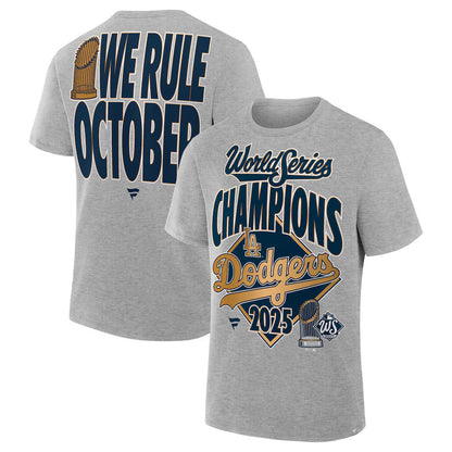 We Rule October LA Dodgers 2025 World Series Champions T-Shirt - 100% Cotton - Unisex