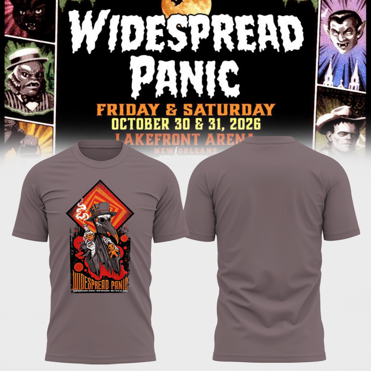 🚗 Widespread Panic Vintage Horror Tee