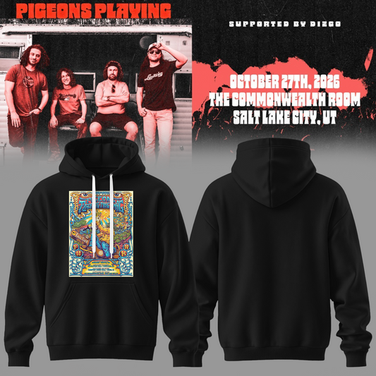 Pigeons Playing Ping Pong Band Merch Hoodie