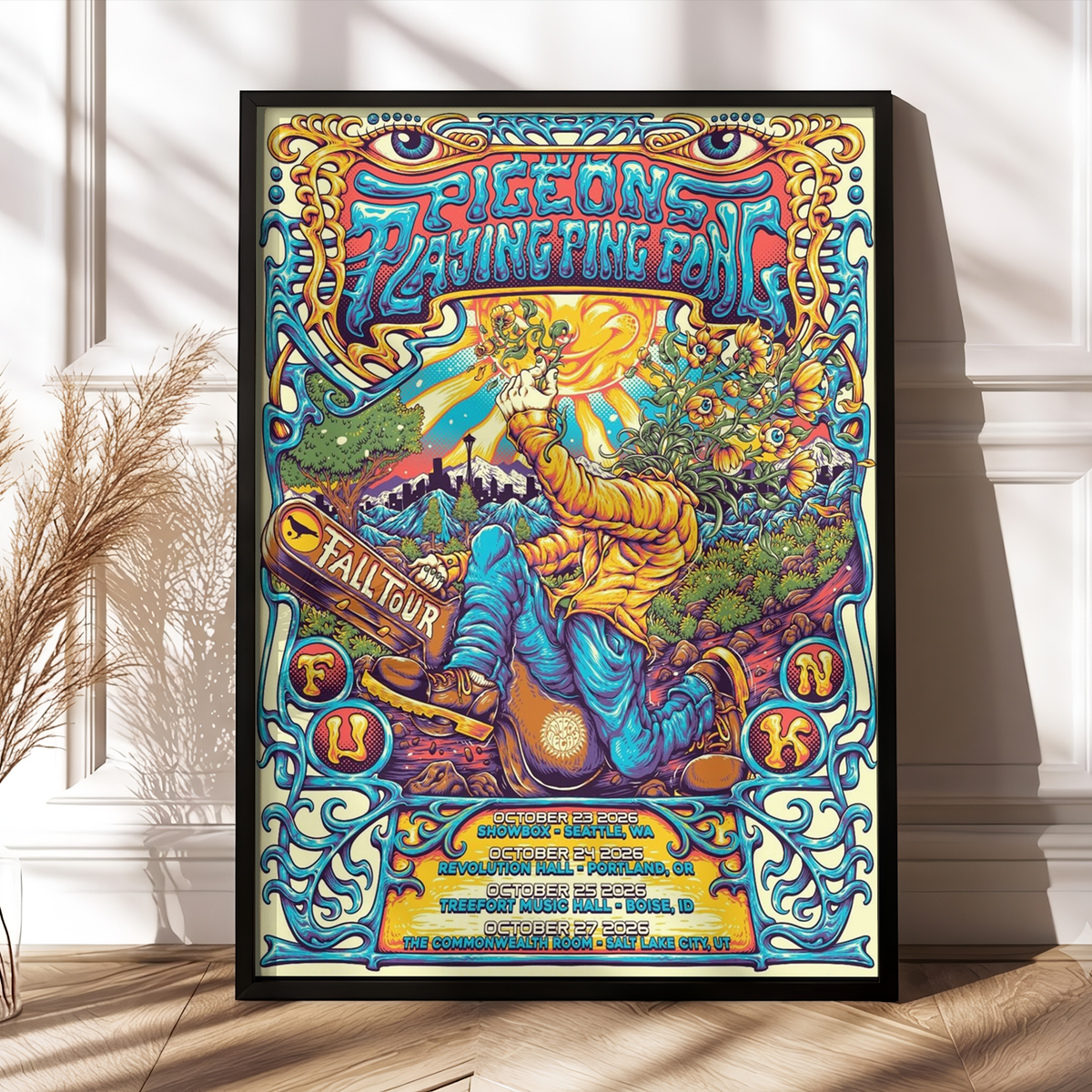 Pigeons Playing Ping Pong Fall Tour 2026 October 23-27 In Seattle Portland Boise And Salt Lake City Decor Poster Canvas