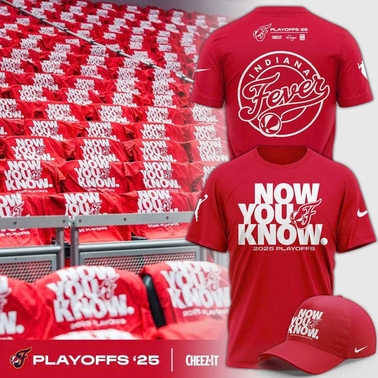 Now You Know Indiana Fever T-Shirt WNBA Playoff 2025 Red