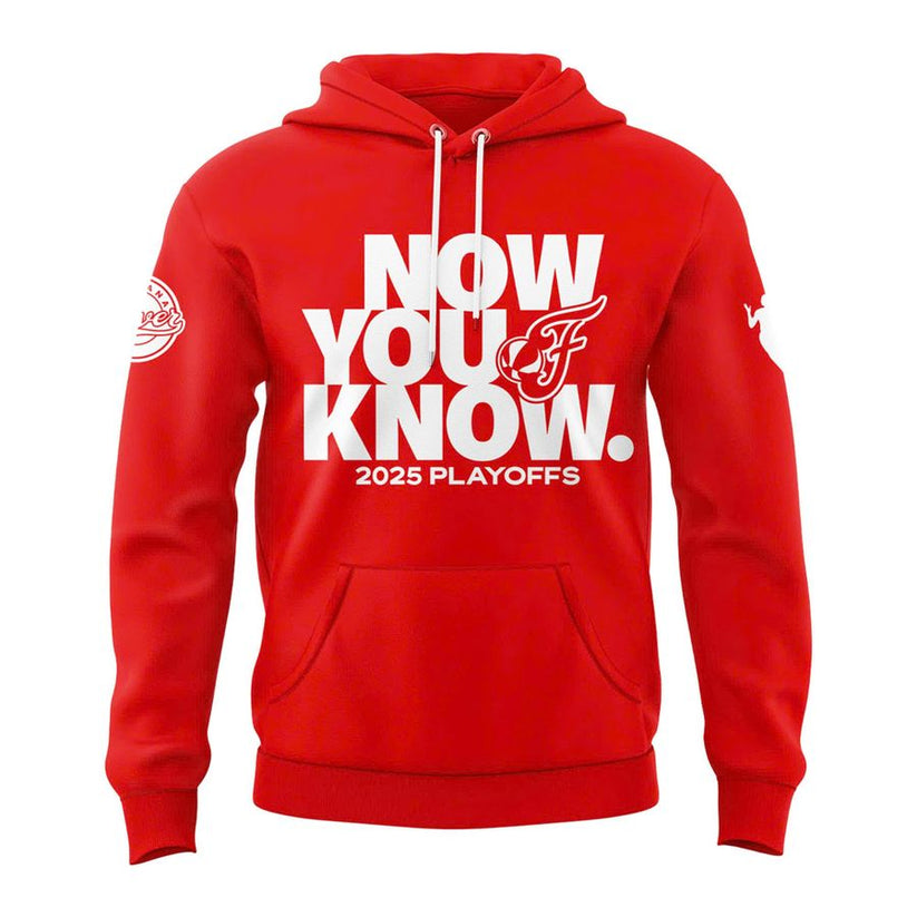 Now You Know Indiana Fever Hoodie WNBA Playoff 2025 Red