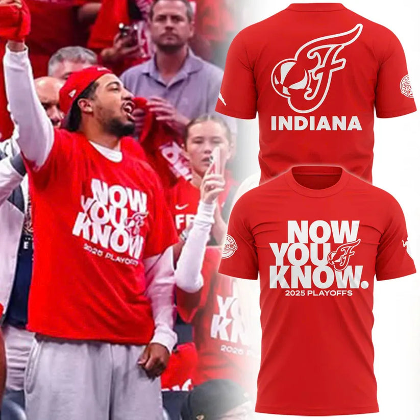 Now You Know Indiana Fever T-Shirt WNBA Playoff 2025 Red