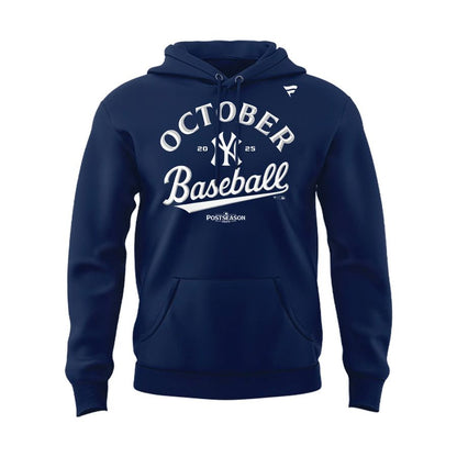 Special New October Baseball Old Patch Post Season 2025 Navy Hoodie