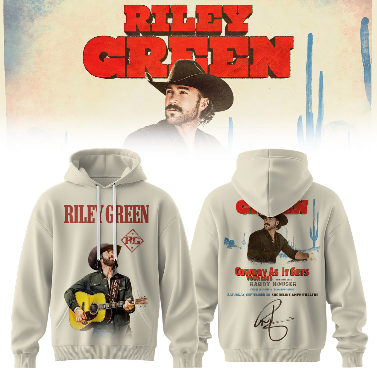 RILEY GREEN – COWBOY AS IT GETS COLLECTION HOODIE