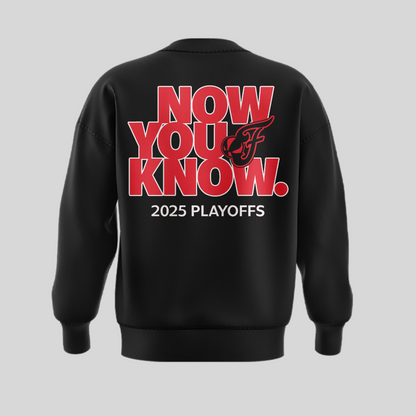 Now You Know Indiana Fever Sweatshirt WNBA Playoff 2025 Black