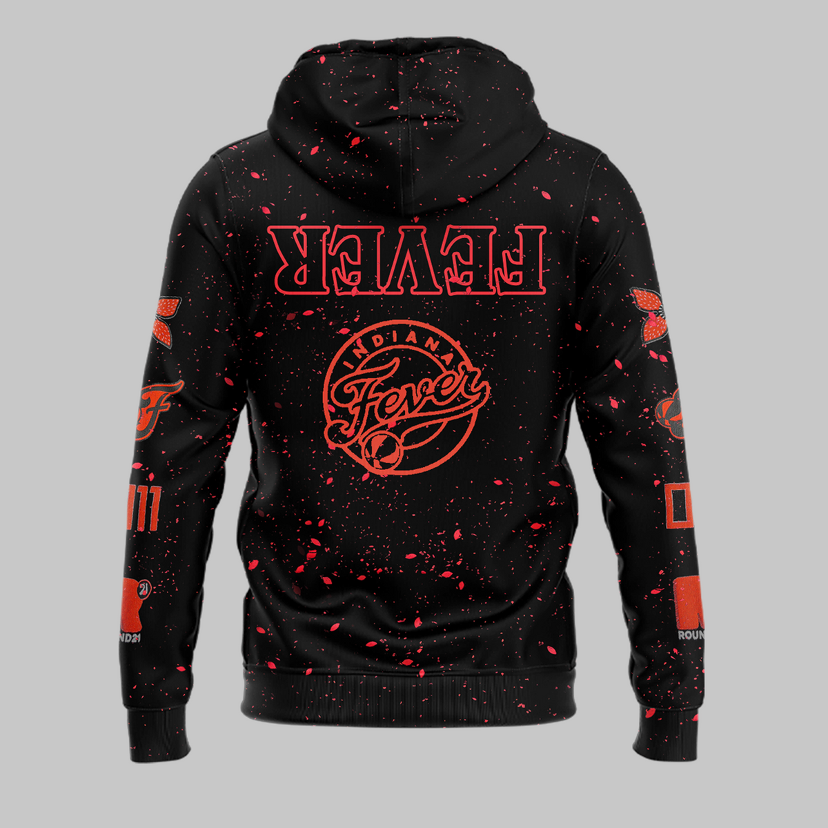 Indiana Fever Stranger Things Rebel Swingman Limited Edition Black Hoodie
