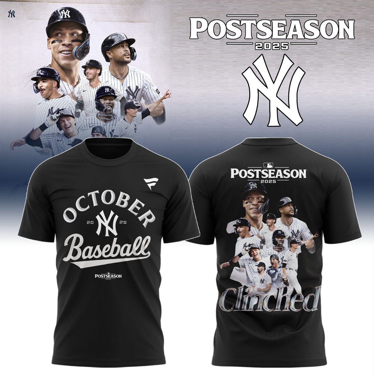 Yankees October Clinch T-Shirt 2025