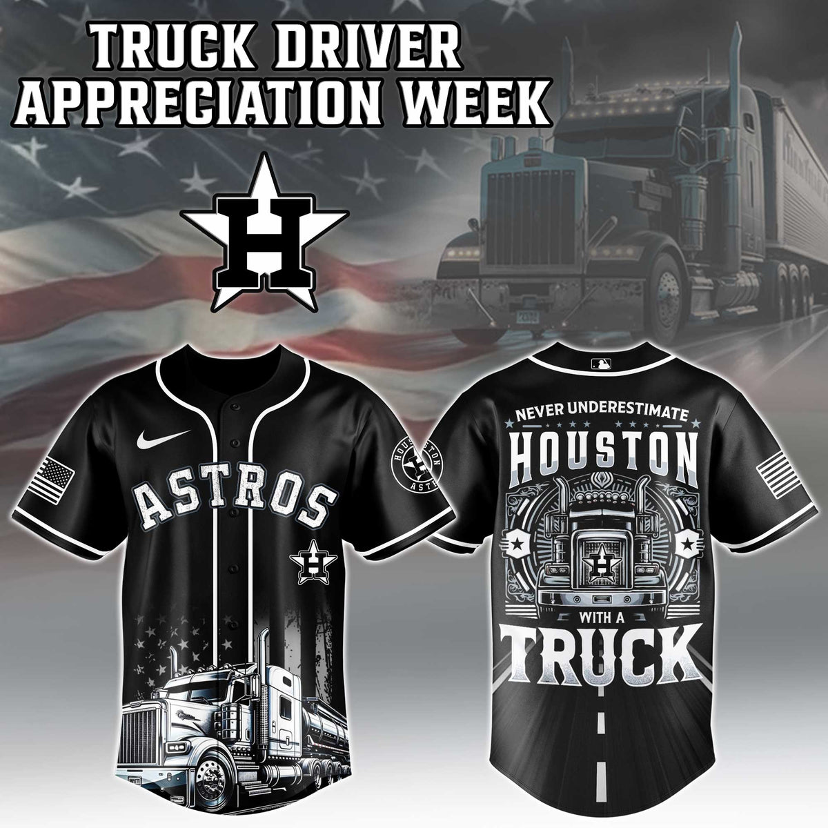 Houston Astros Nation Truck Driver Appreciation Week Limited Edition Jersey 2025