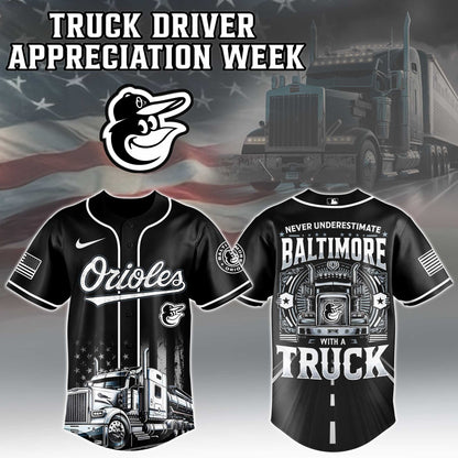 Baltimore Orioles Nation Truck Driver Appreciation Week Limited Edition Jersey 2025