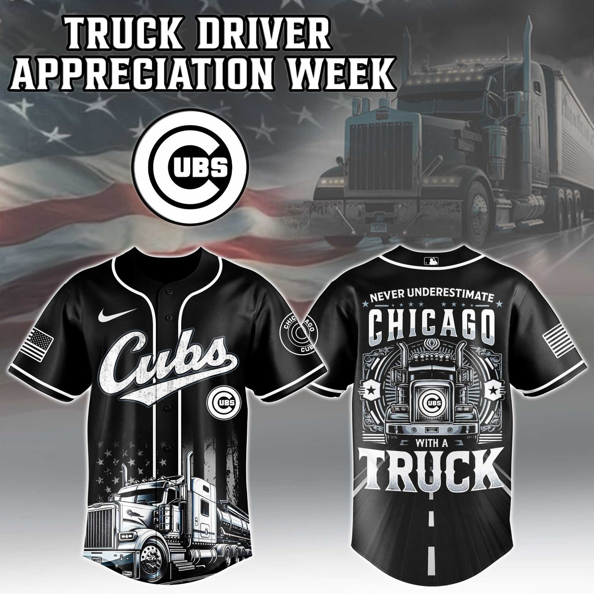 Chicago Cubs Nation Truck Driver Appreciation Week Limited Edition Jersey 2025