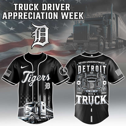 Detroit Tigers Nation Truck Driver Appreciation Week Limited Edition Jersey 2025