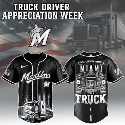 Miami Marlins Nation Truck Driver Appreciation Week Limited Edition Jersey 2025