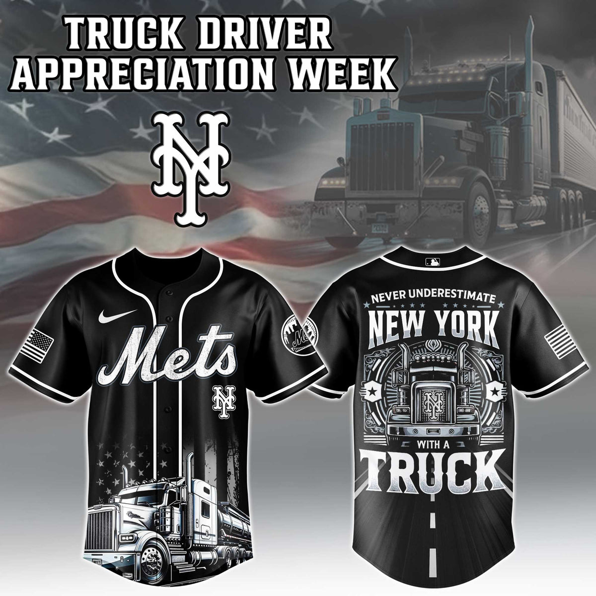 New York Mets Nation Truck Driver Appreciation Week Limited Edition Jersey 2025