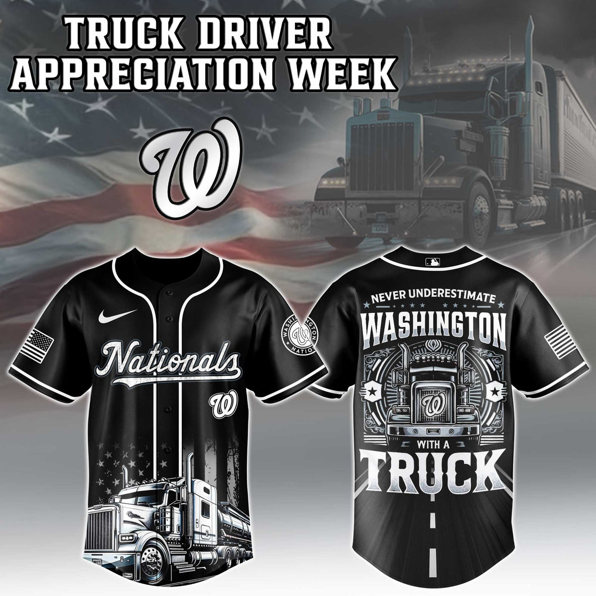 Washington Nationals Nation Truck Driver Appreciation Week Limited Edition Jersey 2025