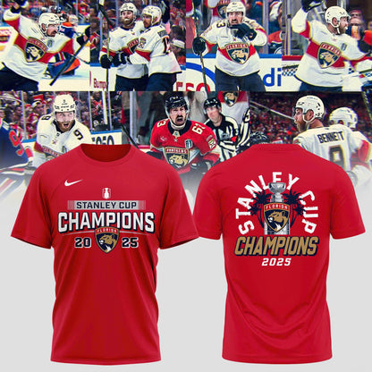 Special Edition Florida Panthers Back-To-Back Stanley Cup Champions 2025 T-Shirt