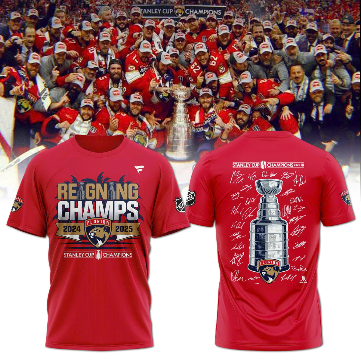 Florida Panthers Back To Back Champions Stanley Cup 2025 T-Shirt