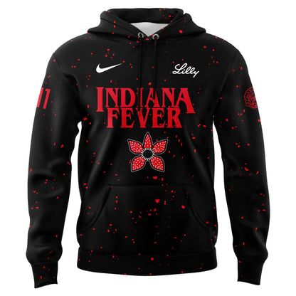 Indiana Fever Stranger Things Rebel Swingman Limited Edition Black Hoodie