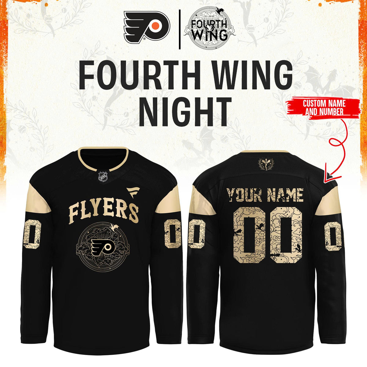 ’26 Philadelphia Flyers Fourth Wings Night Hockey Limited Edition Jersey
